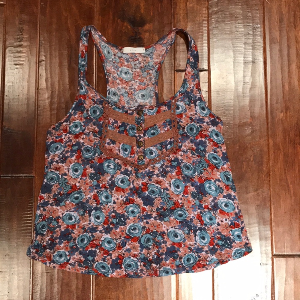 Floral Racerback Tank Top
